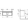 Тумба с раковиной LAUFEN BASE 4.0241.2.110.261.1 белая глянцевая 4.0241.2.110.261.1+8.1028